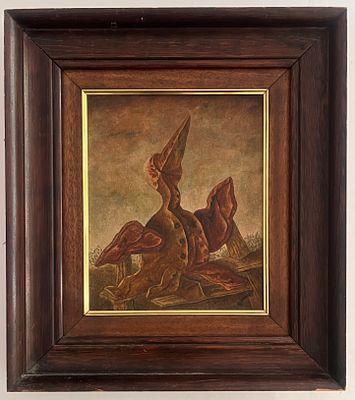 Herman Soussiac Lupo - Surrealism. Oil on canvas. 
Hand signed. 
Framed in an ornate frame.