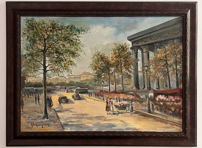 Mark Siegban (Poland, 1903-1986) - Parisian Boulevard. Oil on canvas. 
Hand signed. 
Framed in an 