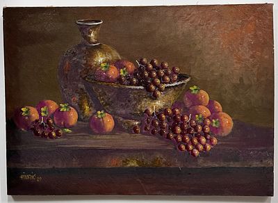 Hilario - שמן על בד. 
חתום. 
מתוארך. 
סימני גיל.