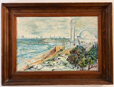 טניה פרס (1927-2014) - יפו. שמן על בד. 
חתום. 
ממסוגר.