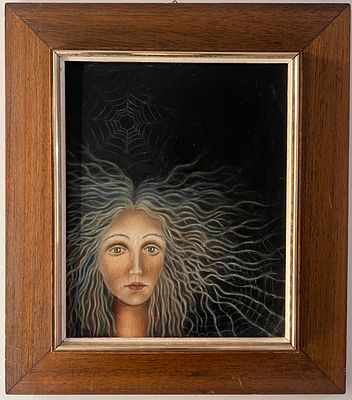 Unidentified artist - Female Figure in the Dark. From the collection of journalist Sylvie Keshet. 