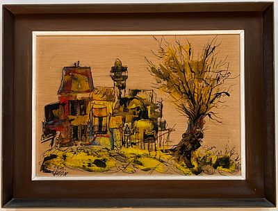 מאיר קובץ (נ.1946) - הבית הישן. שמן על בד. 
חתום. 
ממוסגר.