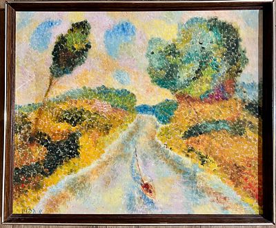 אריה קפלון (1909 - 1995) - נוף. שמן על בד. 
חתום. 
ממוסגר.