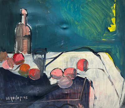 Igal Vardi (b.1953) - Still Life. Oil on canvas. 
Hand signed. 
Defects on the canvas.