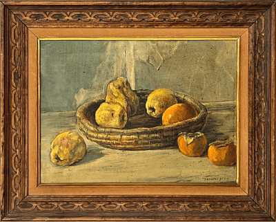 Miriam Turnovsky (1912-1975) - Still life. Oil on Wood. 
Hand signed. 
Framed. 
Signs of age.