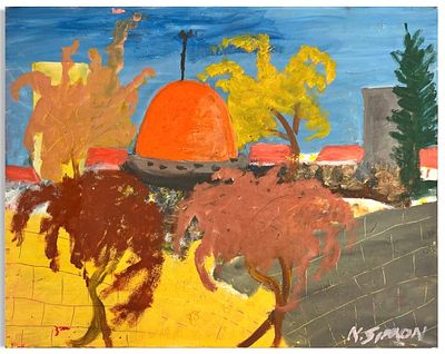 Niza Simon Kadmon - Oil on canvas. 
Hand signed.