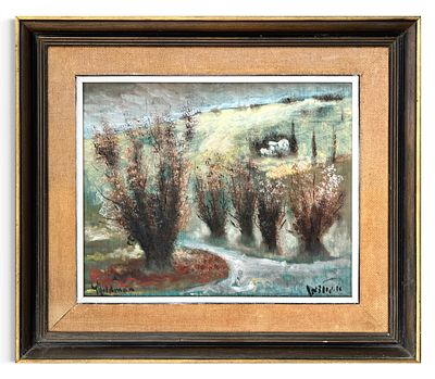 Albert Goldman (Israeli, 1922-2011) - Galilean Landscape. Oil on French. 
Hand signed. 
Framed.