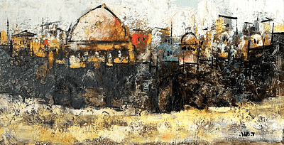 D. Mor - Jerusalem. Oil on canvas attached to board. 
Hand signed.