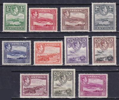 Антигуа 1938, mh SG 85&pound; серия до 10 шилл . Антигуа 1938, mh SG 85&pound; серия до 10 шилл
