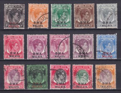 Малайя 1945, SG 170&pound; Серия с надпечаткой британской военной администрации . Малайя 1945, SG 170&pound; 