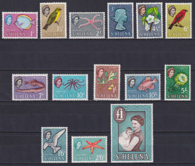 Остров Св. Елены 1961, SG #176-189 mh, 60&pound;, Серия . Остров Св. Елены 1961, SG #176-189 mh, 60&pound;, Серия