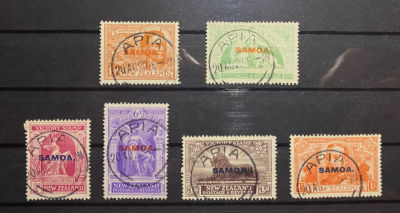 Британское Самоа 1920-е гг каталог Scott $78+++ Идеальные гашения. Британские колонии, Самоа 