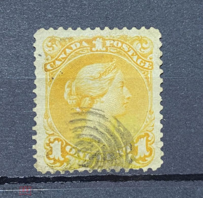 Британские колонии Канада 1860-е гг 1ц каталог Scott $290