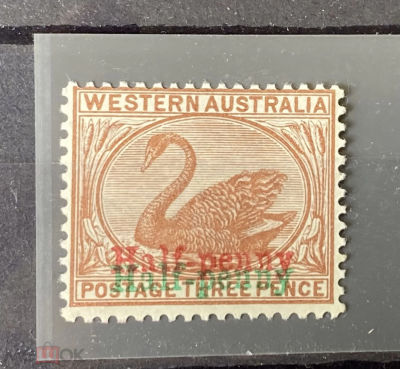 Британская Западная Австралия 1895 г. Двойная надпечатка mnh каталог Scott $200 Фауна. Британские 