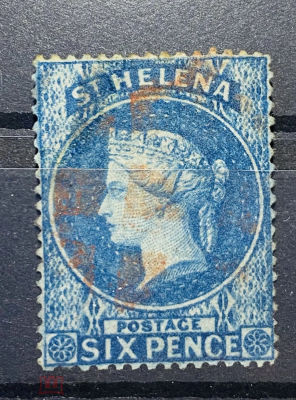 Британский Святой Елены о-в, 1861 г каталог Scott $325 небольшой заклеенный надрыв. Британские 