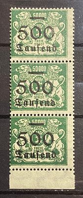 Данциг 1923 сцепка зелен сдвиг перф **