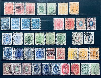Россия почта в Финляндии 1880-1910-е гг Хорошая подборка оттенков