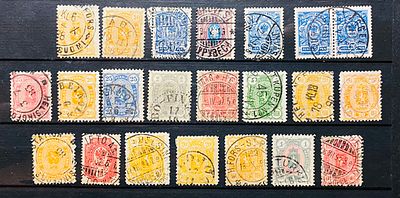 Россия почта в Финляндии 1880-1910-е гг Подборка хороших гашений