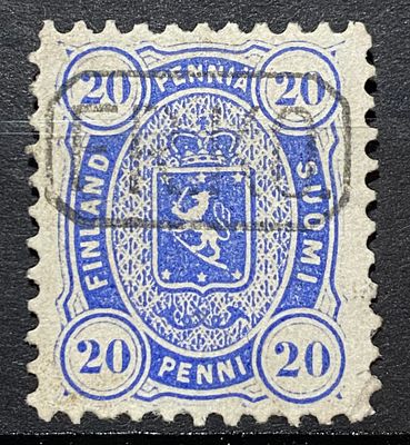 Россия почта в Финляндии 1890-е гг Аландские острова Редкое гашение