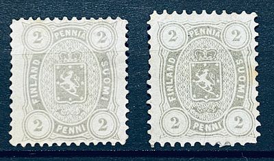 Россия почта в Финляндии 1870-80-е гг 2п перф 11 и 12 1/2 (*) кат Скотт $85 за *