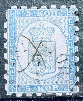 Россия почта в Финляндии 1860-е гг 5к кат Скотт $200