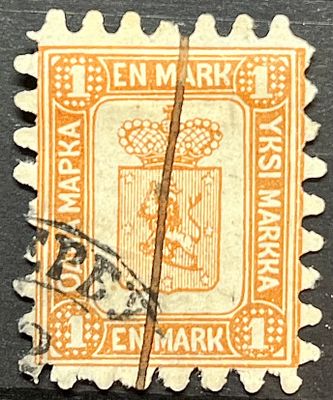 Россия почта в Финляндии 1866 1м кат Scott $850