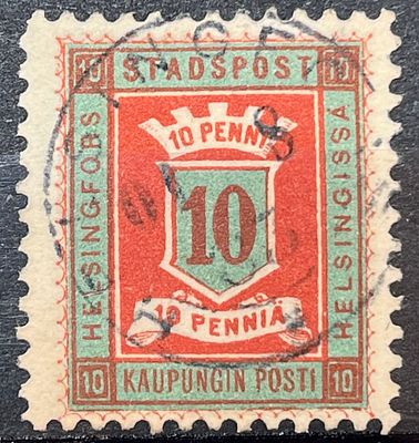 Россия почта в Финляндии 1880 10п Локальная почта . Россия почта в Финляндии 1880 10п Локальная почта