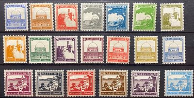 Палестина 1917-42 гг. почти полная серия **/* (3шт) кат Скотт $200