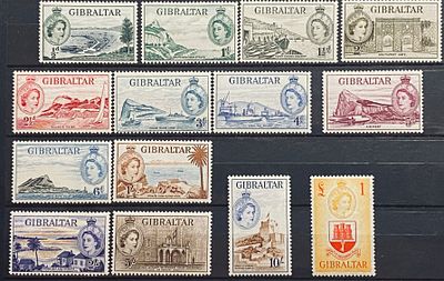 Гибралтар 1953 серия ** кат &pound;180