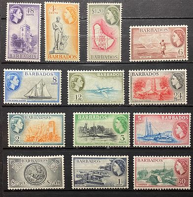 Барбадос 1953 серия ** кат &pound;75
