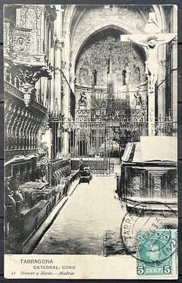 Испания 1909 видовая открытка в Данию