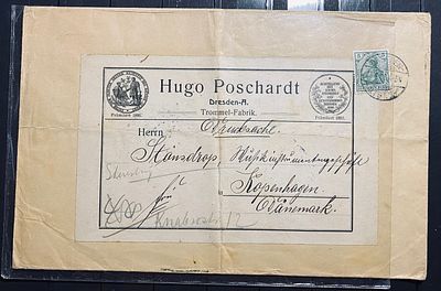 Германия 1908 Красивый конверт