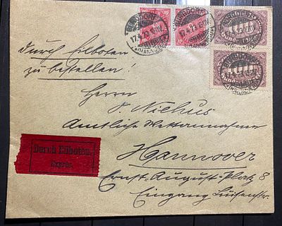 Германия 1923 Конверт экспресс почты