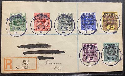Англо-Французская оккупация немецкого Того 1916 Редкий конверт