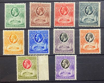 Золотой Берег 1928 серия кат $140 потемнение клея местами