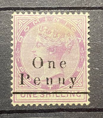 Доминика 1883 надпеч * кат $24