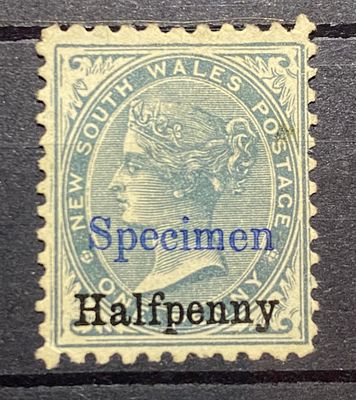 Новый Юж Уэльс 1891 (*) Надпеч ОБРАЗЕЦ