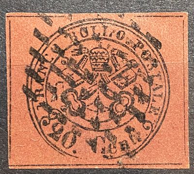 Папское гос-во 1860-е гг кат $120 тонкое место