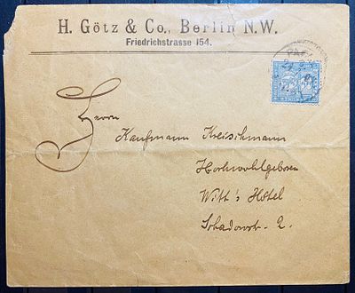 Германия 1897 Конверт местной почты