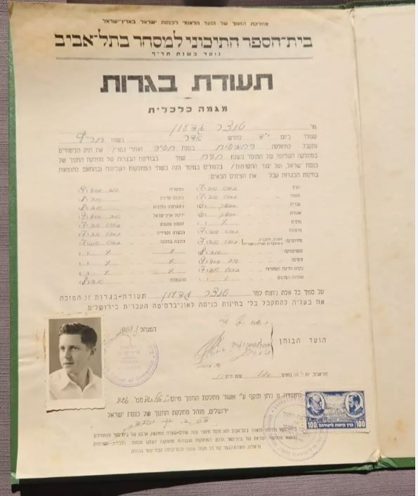 PALESTINE JEWISH COMMUNITY STUDENT DIPLOME
