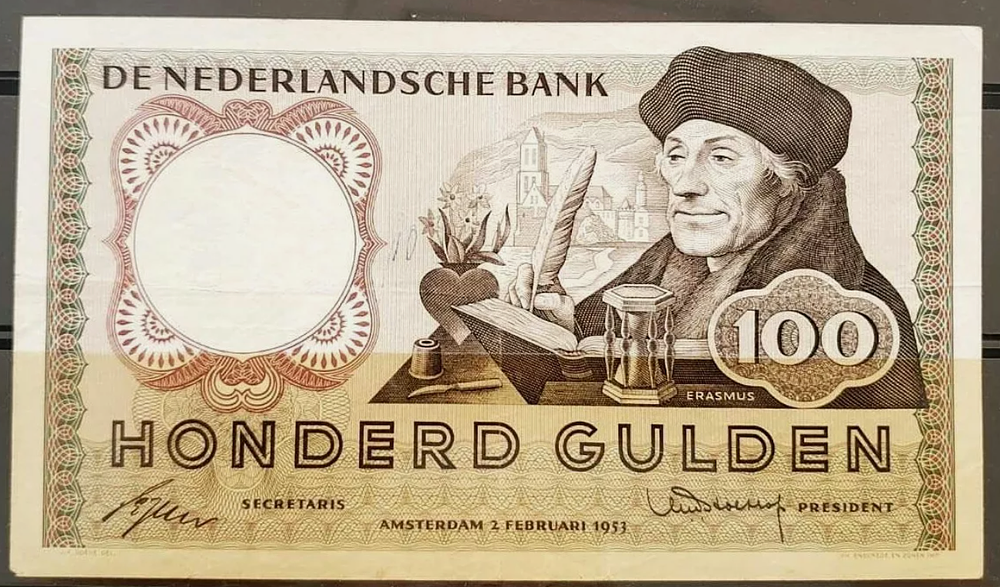 NETHERLANDS BANKNOTE 100 GULDEN , 1953 #88,