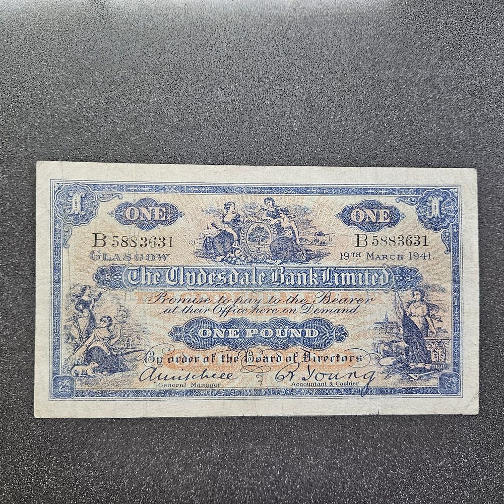 SCOTLAND THE CLYDESDALE BANK LIMITED ONE POUND 1927 P189a
. SCOTLAND THE CLYDESDALE BANK LIMITED 