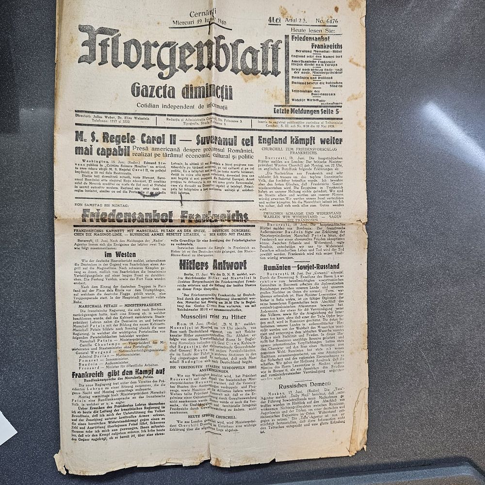The Jewish Press of Europe Czernowitzer Morgenblatt 1938 YEAR 
. The Jewish Press of Europe 