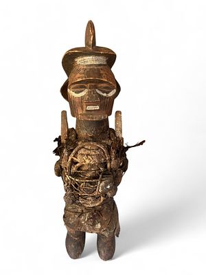 African Power Figure (Nkisi Nkondi), Songye or Kongo Peoples, Congo Basin, Mid-20th Century. Carv 