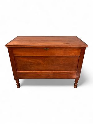 Southern Cherry Blanket Chest, mid-19th century. Attractive Southern cherry blanket chest with 