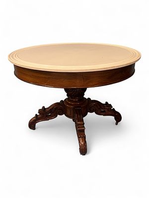 Rococo Revival Marble-Top Center Table, Attributed to J. & J.W. Meeks, New York, c. 1855. Excepti 