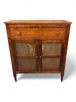 Exceptional Southern Walnut and Punched-Tin Pie Safe, Circa 1850. Outstanding mid-19th century 