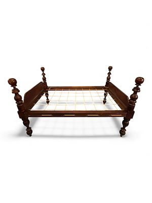 Southern Cherry “Cannonball?? Rope Bed from the Birthplace of Major John Pelham, Early 19th. Earl 