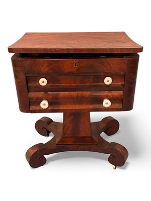 Classical Mahogany Writing Desk from Waverley Plantation, Mississippi, Early–Mid 19th Century. A 