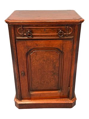 Victorian Walnut Bedside/Lamp Cabinet, 19th Century. A handsome Victorian walnut bedside or lamp 